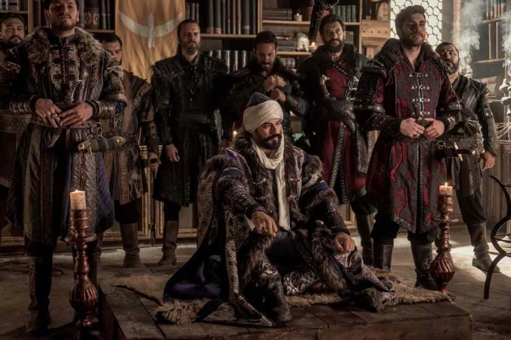 fficial promotional poster for Kurulus Osman Season 6, featuring the lead character Osman Bey in full battle armor against a backdrop of the Ottoman Empire in its early stages